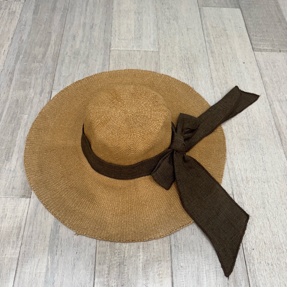 Wide Brim Straw Hat Beidge